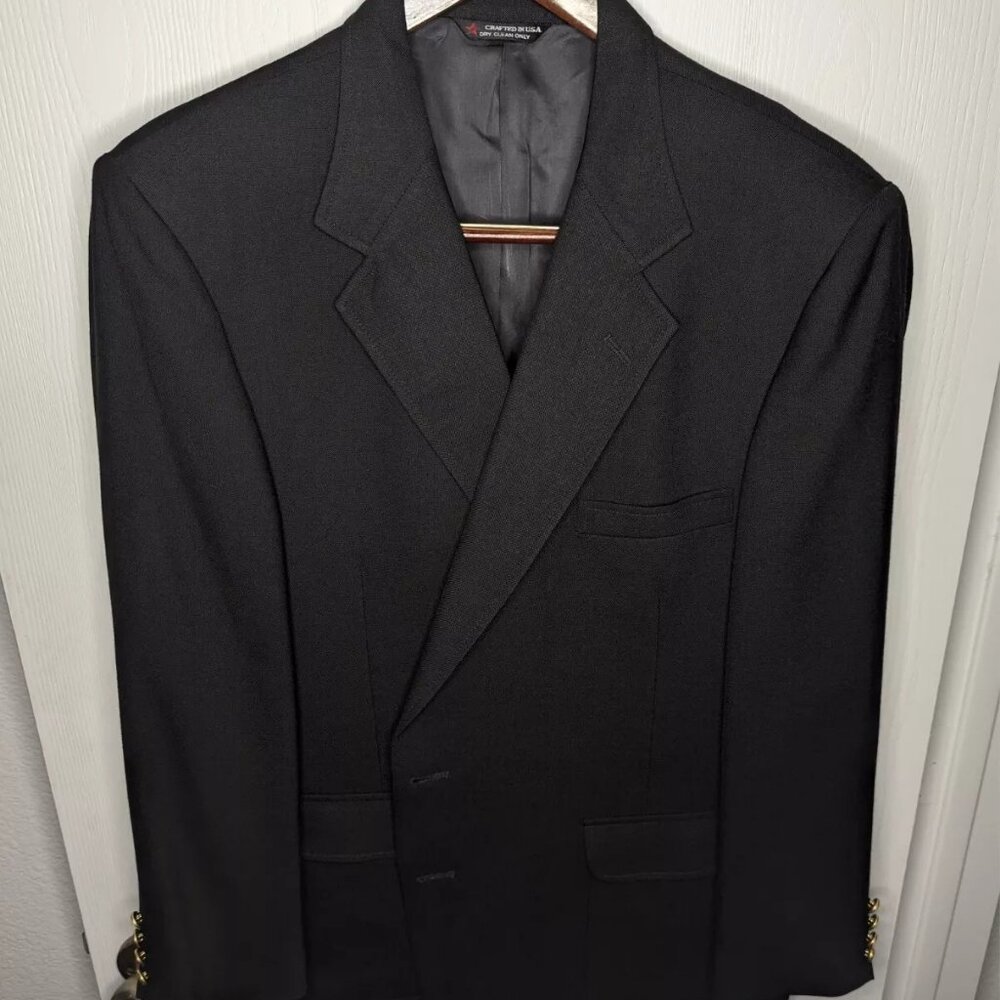 Mens Sutter & Grant sz 46 Reg Black Suit Coat